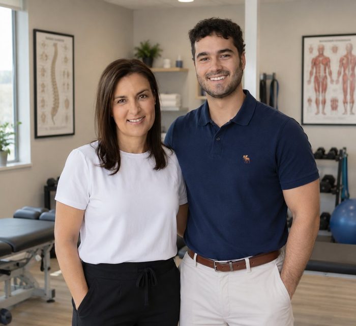 Helena Greyvenstein, physiotherapist, and Dr. Alex Greyvenstein, chiropractor, the family team behind Doorstep Doc in Oakville