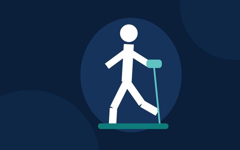 Illustration of a person doing a resistance band exercise during in-home physiotherapy in Oakville